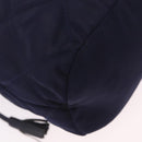 PRADA Chain Shoulder Bag Nylon Navy Gold Auth mr3213-12