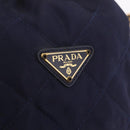 PRADA Chain Shoulder Bag Nylon Navy Gold Auth mr3213-15