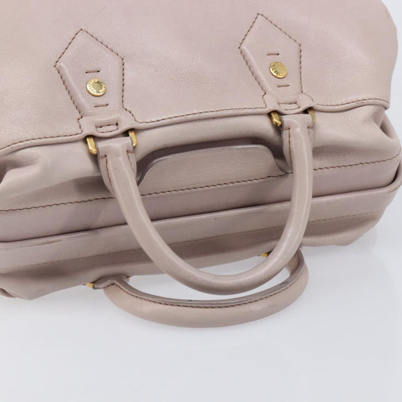 LOUIS VUITTON Cuir Cinema Hand Bag Leather Pink M93483 LV Auth mr3214