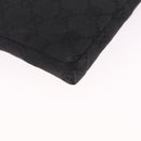 GUCCI GG Canvas Waist Bag Black Silver 28566 Auth mr3215-14