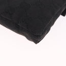 GUCCI GG Canvas Waist Bag Black Silver 28566 Auth mr3215-15