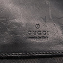 GUCCI GG Canvas Waist Bag Black Silver 28566 Auth mr3215-18