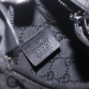 GUCCI GG Canvas Waist Bag Black Silver 28566 Auth mr3215-19