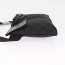 GUCCI GG Canvas Waist Bag Black Silver 28566 Auth mr3215-5
