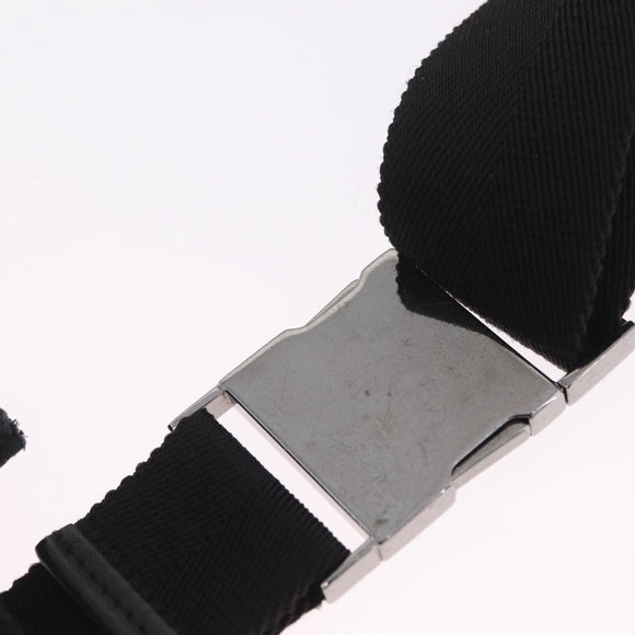 GUCCI GG Canvas Waist Bag Black Silver 28566 Auth mr3215