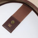 HERMES Sako Shoulder Bag Canvas Leather Beige Gold Auth mr3216V-17