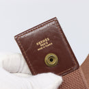 HERMES Sako Shoulder Bag Canvas Leather Beige Gold Auth mr3216V-18