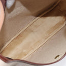 HERMES Sako Shoulder Bag Canvas Leather Beige Gold Auth mr3216V-19
