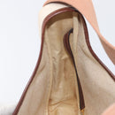 HERMES Sako Shoulder Bag Canvas Leather Beige Gold Auth mr3216V-21