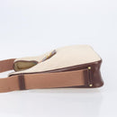 HERMES Sako Shoulder Bag Canvas Leather Beige Gold Auth mr3216V-5
