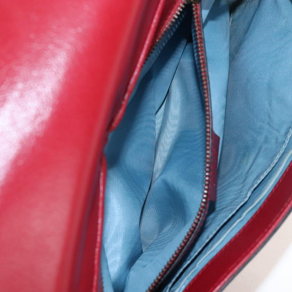 GUCCI Shoulder Bag Leather Black Red 524822 Auth mr3217V