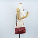 GUCCI Shoulder Bag Leather Black Red 524822 Auth mr3217V-35