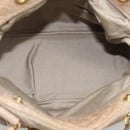 Miu Miu Hand Bag Leather 2way Beige Gold Auth mr3219A-21