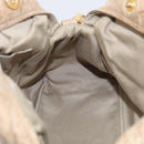 Miu Miu Hand Bag Leather 2way Beige Gold Auth mr3219A-22