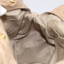 Miu Miu Hand Bag Leather 2way Beige Gold Auth mr3219A-23
