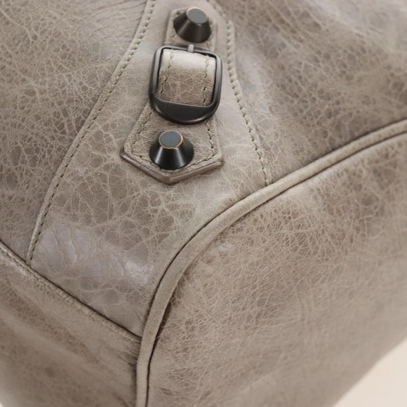 Balenciaga The Vero Hand Bag Leather 2way Beige 235216 Auth mr3220V