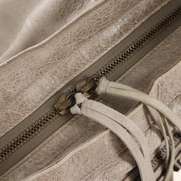 Balenciaga The Vero Hand Bag Leather 2way Beige 235216 Auth mr3220V