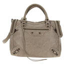 Balenciaga The Vero Hand Bag Leather 2way Beige 235216 Auth mr3220V-2