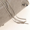 Balenciaga The Vero Hand Bag Leather 2way Beige 235216 Auth mr3220V-20
