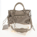 Balenciaga The Vero Hand Bag Leather 2way Beige 235216 Auth mr3220V-28