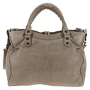 Balenciaga The Vero Hand Bag Leather 2way Beige 235216 Auth mr3220V-3