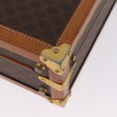 CELINE Macadam Canvas Trunk PVC Leather Brown Gold Auth mr3222-11