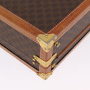CELINE Macadam Canvas Trunk PVC Leather Brown Gold Auth mr3222-12