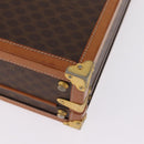 CELINE Macadam Canvas Trunk PVC Leather Brown Gold Auth mr3222-13