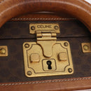 CELINE Macadam Canvas Trunk PVC Leather Brown Gold Auth mr3222-16