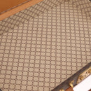 CELINE Macadam Canvas Trunk PVC Leather Brown Gold Auth mr3222-19