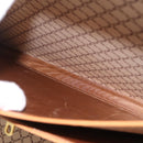 CELINE Macadam Canvas Trunk PVC Leather Brown Gold Auth mr3222-23