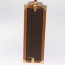 CELINE Macadam Canvas Trunk PVC Leather Brown Gold Auth mr3222-5