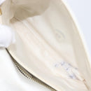 CELINE Chain Shoulder Bag Leather White Gold Auth mr3223-28