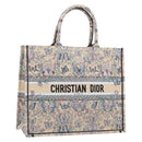 Christian Dior Book Tote Butterfly Hand Bag Canvas Beige Auth mr3224V-1
