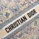Christian Dior Book Tote Butterfly Hand Bag Canvas Beige Auth mr3224V-14