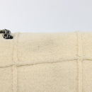 CHANEL Shoulder Bag Mouton Beige Silver CC Auth mr3227-14