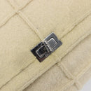 CHANEL Shoulder Bag Mouton Beige Silver CC Auth mr3227-17