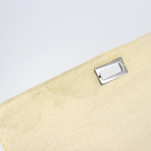CHANEL Shoulder Bag Mouton Beige Silver CC Auth mr3227