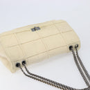 CHANEL Shoulder Bag Mouton Beige Silver CC Auth mr3227-6