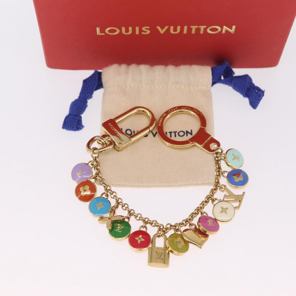 LOUIS VUITTON Monogram Porte Cles Chainne Pastilles Charm M65380 Auth mr3229V