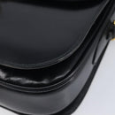 CELINE Horse Carriage Shoulder Bag Leather Black Gold Auth mr3232-10