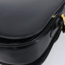 CELINE Horse Carriage Shoulder Bag Leather Black Gold Auth mr3232-12