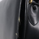 CELINE Horse Carriage Shoulder Bag Leather Black Gold Auth mr3232-14