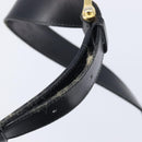 CELINE Horse Carriage Shoulder Bag Leather Black Gold Auth mr3232-17