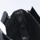 CELINE Horse Carriage Shoulder Bag Leather Black Gold Auth mr3232-21