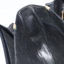 CELINE Horse Carriage Shoulder Bag Leather Black Gold Auth mr3232-22