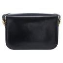 CELINE Horse Carriage Shoulder Bag Leather Black Gold Auth mr3232-3