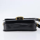 CELINE Horse Carriage Shoulder Bag Leather Black Gold Auth mr3232-9