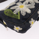 FENDI Mamma Baguette Shoulder Bag Denim Blue Silver Auth mr3235V-14