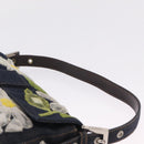 FENDI Mamma Baguette Shoulder Bag Denim Blue Silver Auth mr3235V-8